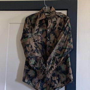 Kelly Kamo Tru-Leaf Vintage Camo Long Sleeve Button Up Shirt